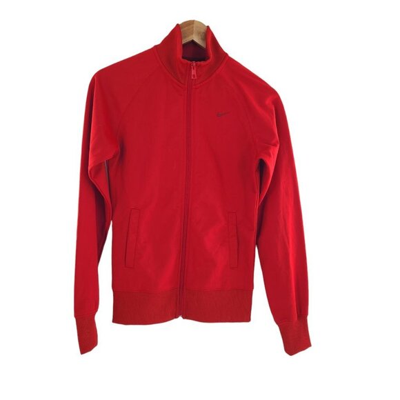 Nike The Athletic Dept. Men's Red Long Sleeve Zip-Up Track‎ Jacket Sz Small - Picture 1 of 8